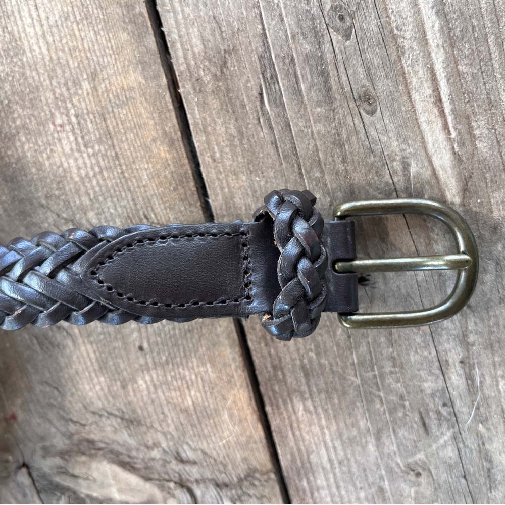 Boys Leather Braided Belt